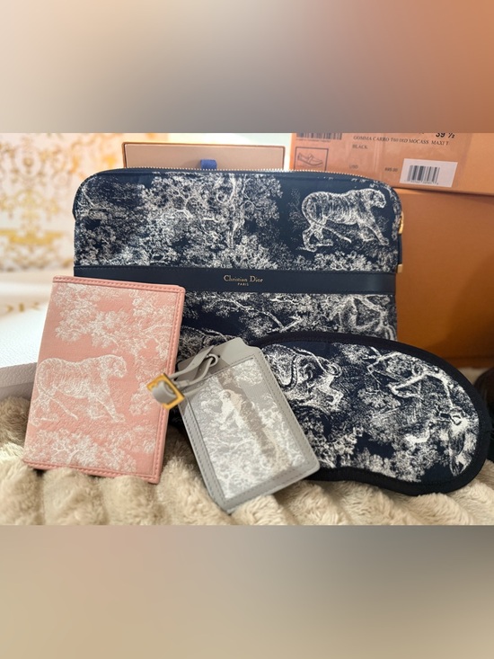 Dior Handbags - Authentic Dior Toile Travel Set - brand new in box - purchased at Dior boutique